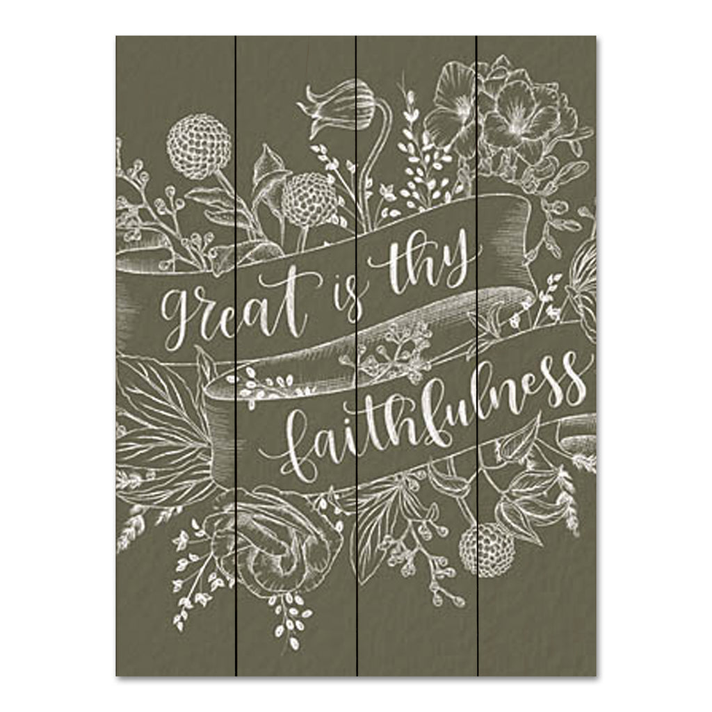 Imperfect Dust DUST966PAL - DUST966PAL - Great is Thy Faithfulness - 16x12 Religious, Great is Thy Faithfulness, Flowers, Banner, Typography, Signs from Penny Lane