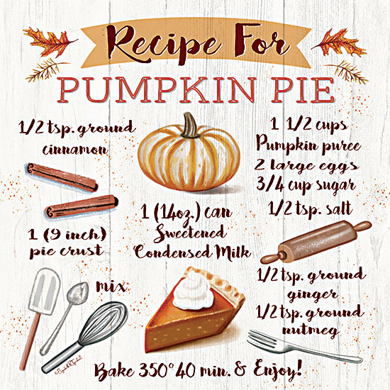 Elizabeth Tyndall Licensing ET110LIC - ET110LIC - Pumpkin Pie Recipe - 0  from Penny Lane