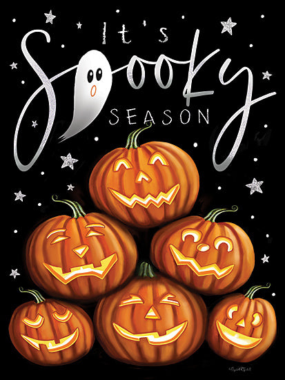 Elizabeth Tyndall ET207 - ET207 - It’s Spooky Season Pumpkins - 12x16 Halloween, Fall, It's Spooky Season, Typography, Signs, Textual Art, Jack O'Lanterns, Ghost, Stars from Penny Lane