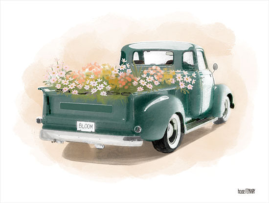 House Fenway FEN112 - FEN112 - Flower Truck - 16x12 Truck, Vintage, Flowers, Flower Bed from Penny Lane