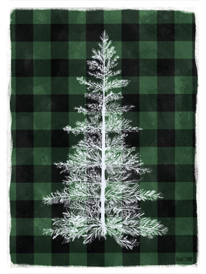 House Fenway FEN125 - FEN125 - Buffalo Pine Green      - 12x16 Pine Tree, Buffalo Plaid, Silhouette from Penny Lane