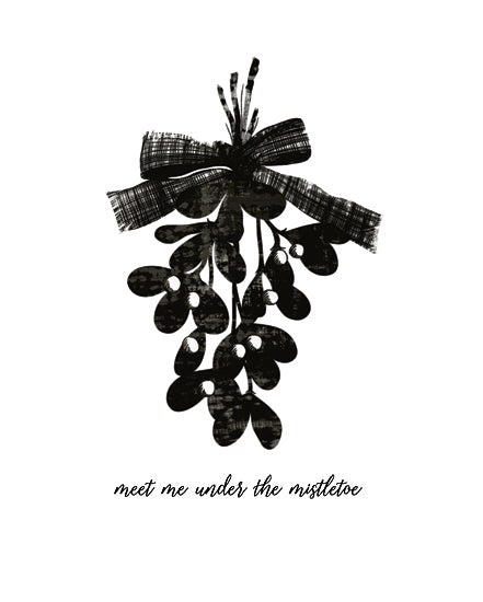 House Fenway FEN127 - FEN127 - Mistletoe - 12x16 Mistletoe, Holidays, Christmas, Greenery, Black & White, Symbol from Penny Lane