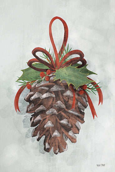 House Fenway FEN190 - FEN190 - Holly Pinecone - 12x18 Pinecone, Holly, Berries, Holidays, Christmas from Penny Lane