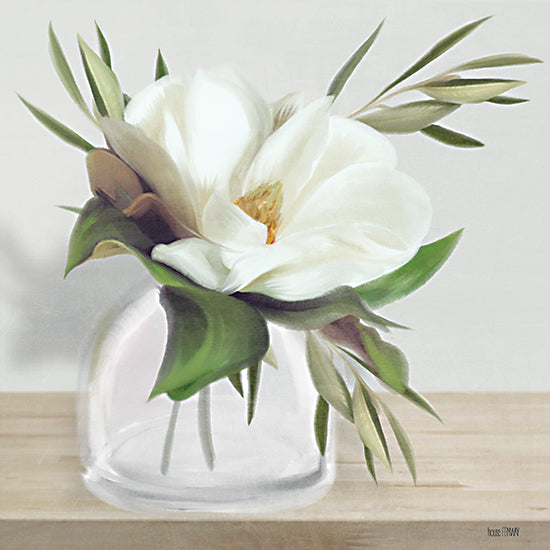 House Fenway FEN282 - FEN282 - Vintage Magnolia Bloom - 12x12 Magnolia Bloom, Flower, Vase, Bouquet, Blooms, Botanical from Penny Lane