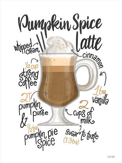 House Fenway FEN389 - FEN389 - Pumpkin Spice Latte - 12x18 Pumpkin Spice Latte, Coffee, Recipes, Autumn, Signs from Penny Lane