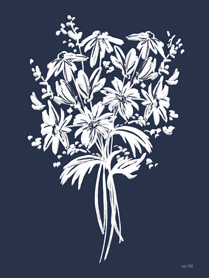 House Fenway FEN527 - FEN527 - Blues in Blossom III - 12x16 Flowers, White Flowers, Blue & White, Blooms, Botanical from Penny Lane