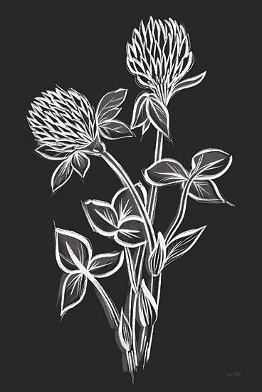 House Fenway FEN839 - FEN839 - Clover Sketch I - 12x18 Clover, Herbs, Sketch, Black & White from Penny Lane