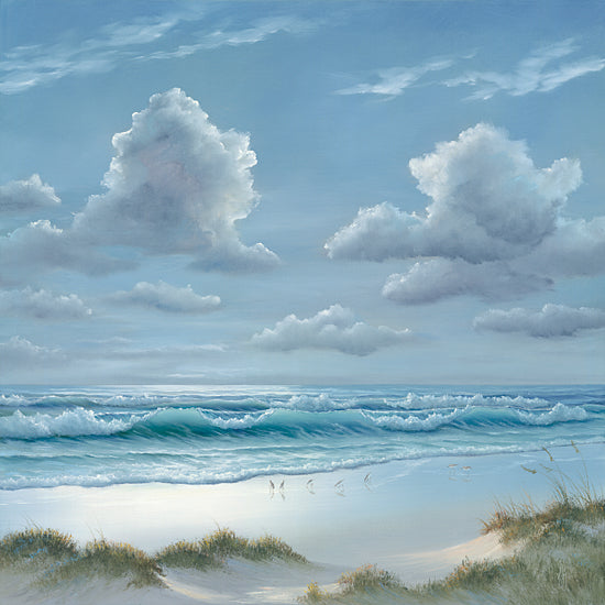 Georgia Janisse JAN250 - JAN250 - Shoreline II - 12x12 Shoreline, Coastal, Ocean, Beach, Clouds, Landscape from Penny Lane