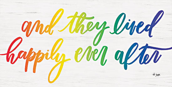 Jaxn Blvd. JAXN622 - JAXN622 - Happily Ever After - 18x9 And They Lived Happily Ever After, Wedding, Rainbow Colors, Pride, Love, Typography, Signs from Penny Lane