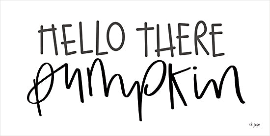 JAXN Blvd. JAXN652 - JAXN652 - Hello There Pumpkin - 18x9 Fall, Hello There Pumpkin, Greeting, Typography, Signs, Black & White, Farmhouse/Country from Penny Lane