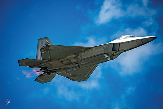 Justin Spivey JDS232 - JDS232 - Flat Out - 18x12 Photography, Military, Fighter Jet, Masculine, Sky, Clouds, Landscape from Penny Lane