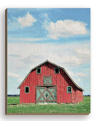 JGS382FW - Barn with Green Doors - 16x20