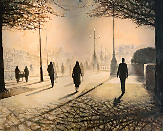 JG Studios JGS484 - JGS484 - Afternoon in Paris - 16x12 Paris, Europe, People, Figures, Paris, France,  Metropolitan, Square, Afternoon, Global Inspired, Travel, Sunlight, Neutral Palette from Penny Lane