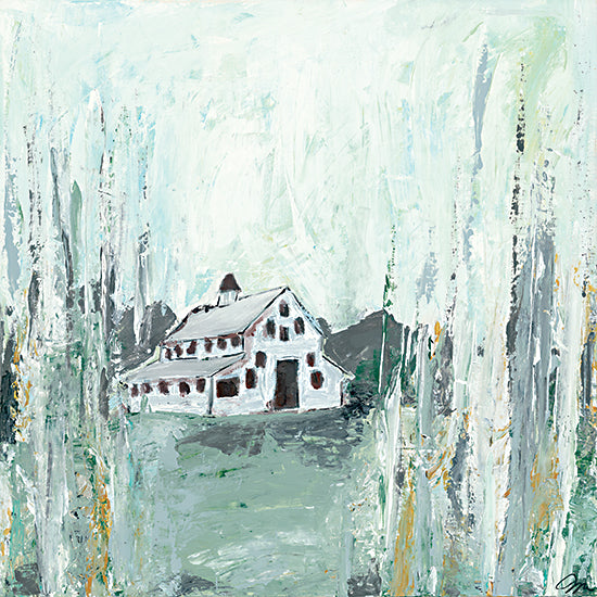 Jessica Mingo JM369 - JM369 - Birch Tree Acres - 12x12 Abstract, Birch, Barn, Trees from Penny Lane