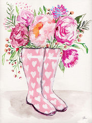 JM487 - Rain Boot Flowers  - 12x16