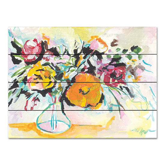 Jessica Mingo JM514PAL - JM514PAL - Smile I - 16x12 Abstract, Flowers, Bouquet, Vase, Contemporary from Penny Lane