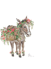 JM519 - Christmas Donkey II - 12x16