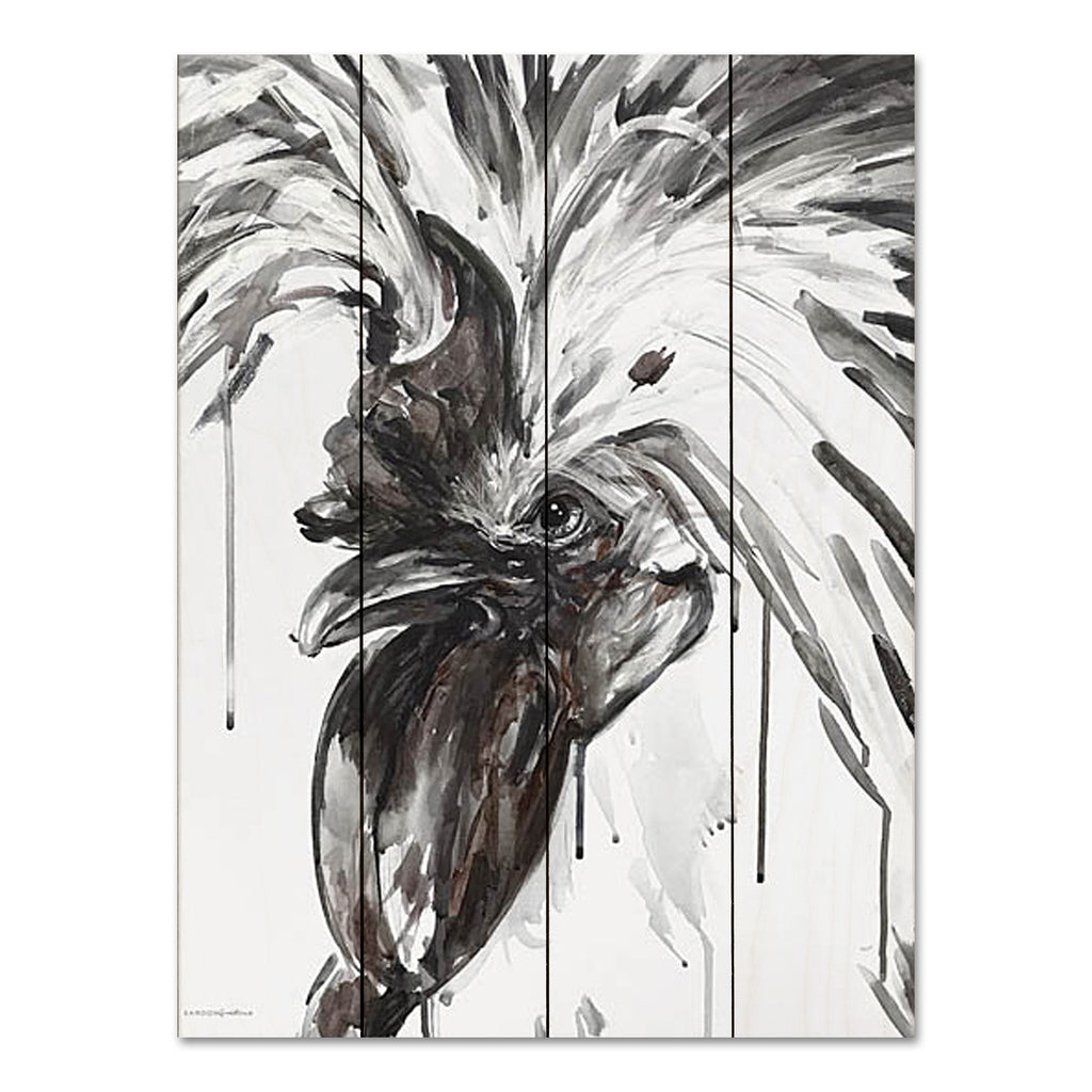 Kamdon Kreations KAM374PAL - KAM374PAL - Fierce - 12x16 Rooster, Farm Animal, Black & White from Penny Lane