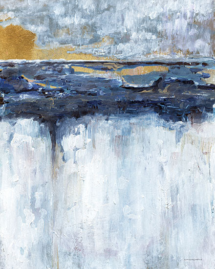 Kamdon Kreations KAM381 - KAM381 - The Edge - 12x16 Abstract, Blue, White, Gold from Penny Lane
