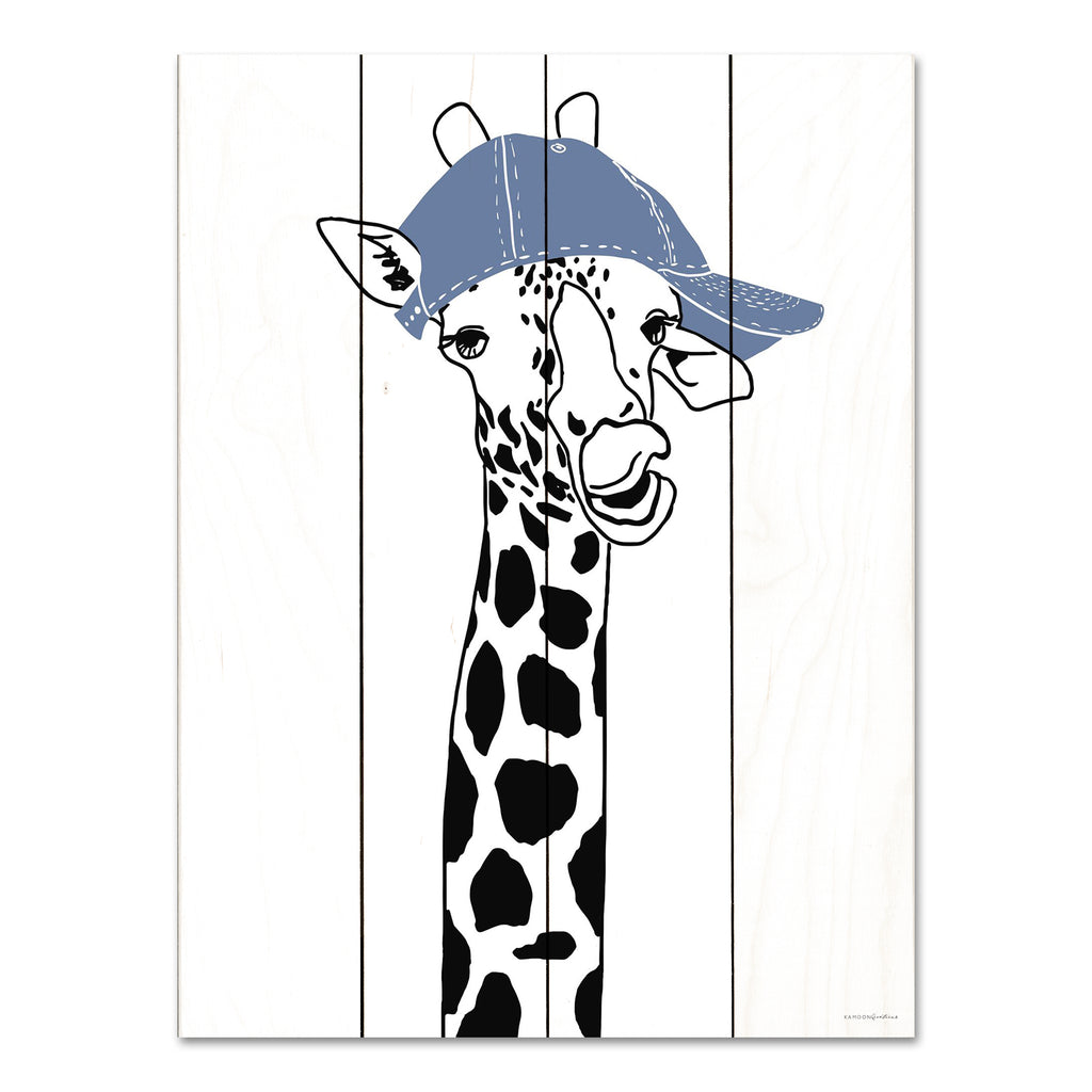 Kamdon Kreations KAM469PAL - KAM469PAL - Team Roster Giraffe - 12x16 Giraffe, Baseball Hat, Children, Whimsical from Penny Lane