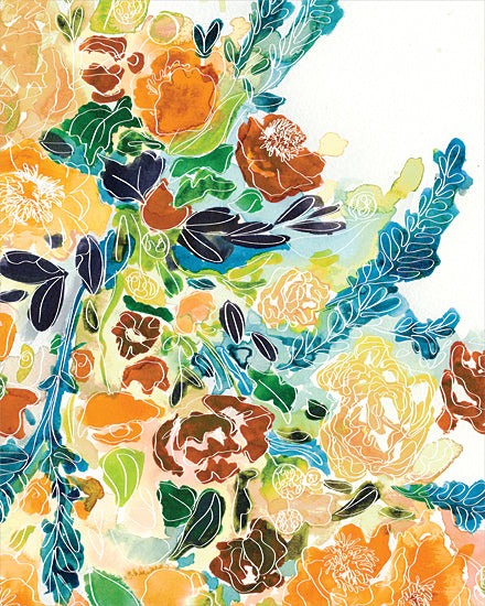 Kamdon Kreations KAM737 - KAM737 - Marigold Bunch - 12x16 Flowers, Marigolds, Yellow Flowers, Greenery, Abstract, Bouquet, Blooms from Penny Lane