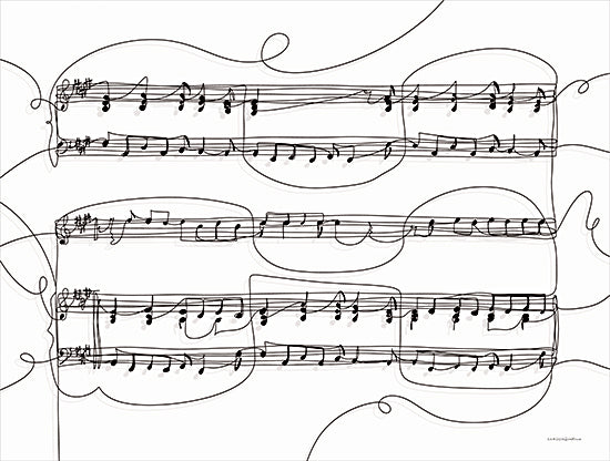 Kamdon Kreations KAM751 - KAM751 - Bass and Treble - 16x12 Music, Sheet Music, Musical Notes, Black & White, Staff from Penny Lane