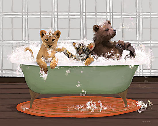 Kamdon Kreations KAM830 - KAM830 - Lions and Tigers and Bears, Oh My - 16x12 Bath, Bathroom, Bear, Lion, Tiger, Whimsical, Lodge, Bubbles, Bathtub from Penny Lane