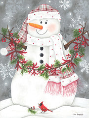 KEN1242 - Snowman with Berry Garland - 12x16