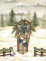 KEN1290 - Winter Sled & Mittens - 12x16