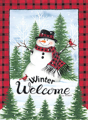 KEN1307 - Red & Black Plaid Snowman - 12x16