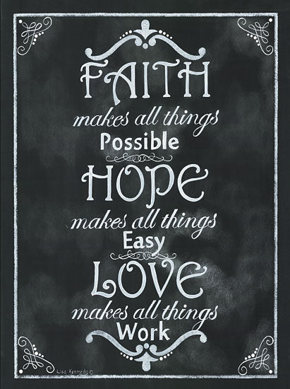 Lisa Kennedy KEN862 - Faith*Hope*Love - Chalkboard, Signs, Love from Penny Lane Publishing