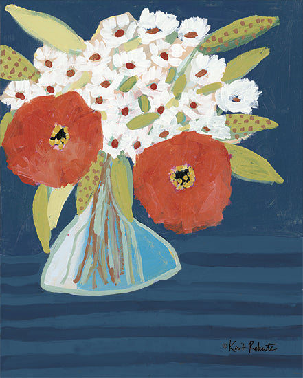 Kait Roberts KR692 - KR692 - Better Together    - 12x16 Red and White Flowers, Flowers, Vase, Blooms, Boutique, Botanical, Abstract from Penny Lane