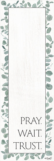 Kate Sherrill KS187A - KS187A - Pray. Wait. Trust.   - 12x36 Pray, Wait, Trust, Eucalyptus Leaves, Leaves, Greenery from Penny Lane