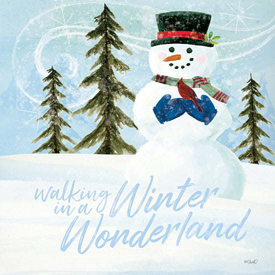 Kate Sherrill KS233 - KS233 - Walking in a Winter Wonderland - 12x12 Walking in a Winter Wonderland, Snowman, Winter, Typography, Signs from Penny Lane