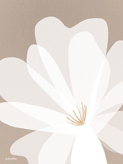 Lisa Larson LAR609 - LAR609 - Simple Elegance II - 12x16 Flower, White Flower, Shadow, Tan Background, Simple Elegance from Penny Lane