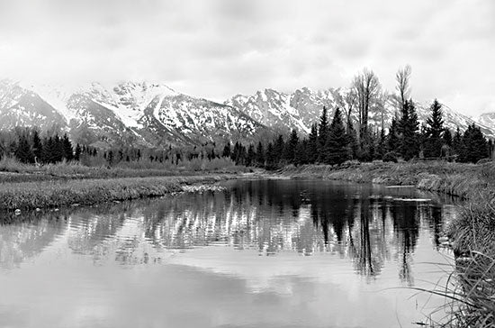 Lori Deiter LD2437 - LD2437 - Tetons at Schwabachers Landing   - 18x12 Mountains, Schwabchers Landing, Tetons Mountain Range, Wyoming, Grand Teton National Park, Photography from Penny Lane