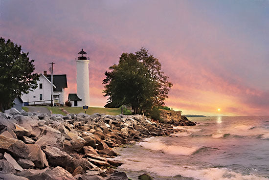 Lori Deiter LD2465 - LD2465 - Sunset at Tibbetts Point - 18x12 Tibbetts Point Lighthouse, Cape Vincent, New York, Sunset, Photography, Coastal, Landscape, Nature from Penny Lane