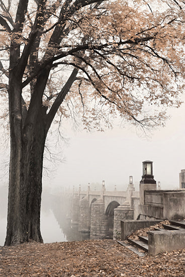 Lori Deiter LD2590 - LD2590 - Market Street in Autumn - 12x16 Photography, Autumn, Bridge, Tree, Fog, Leaves, Nature from Penny Lane