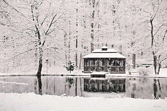 Lori Deiter LD2640 - LD2640 - Winter Gazebo    - 18x12 Winter Gazebo, Gazebo, Winter, Snow, Park, Landscape, Photography from Penny Lane