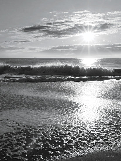 Lori Deiter LD3199 - LD3199 - Beach Sunrise - 12x16 Coastal, Photography, Landscape, Ocean, Beach, Sunrise, Black & White from Penny Lane