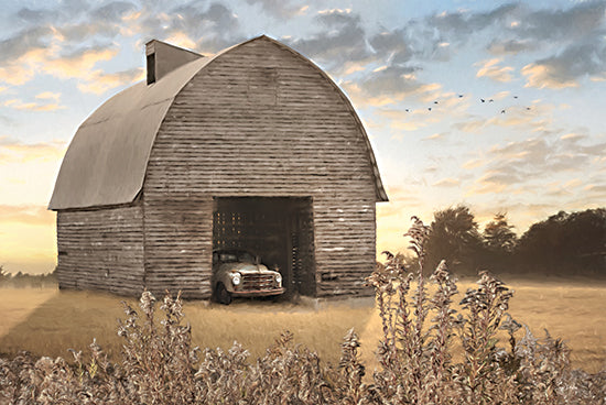 Lori Deiter LD3335 - LD3335 - Golden Hour - 18x12 Photography, Barn, Car, Landscape, Field, Golden Hour from Penny Lane