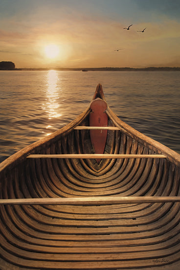 Lori Deiter LD767 - Sunset on the Lake II - Lake, Canoe, Sun from Penny Lane Publishing