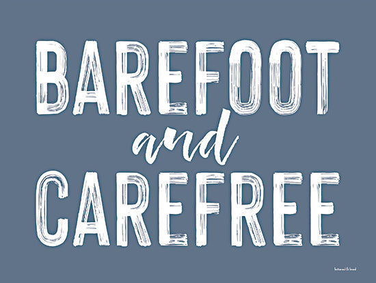 lettered & lined LET373 - LET373 - Barefoot and Carefree - 16x12 Coastal, Barefoot and Carefree, Summer, Signs, Typography from Penny Lane