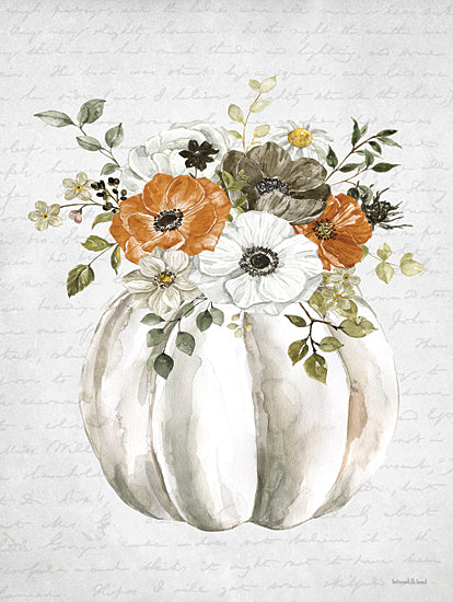 lettered & lined LET495 - LET495 - Pumpkin Floral - 12x16 Pumpkin Floral, Pumpkin, White Pumpkin, Flowers, Fall Flowers, Fall, Autumn from Penny Lane