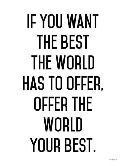 lettered & lined LET505 - LET505 - Offer the World Your Best - 12x16 Offer the World Your Best, Motivational, Typography, Signs from Penny Lane