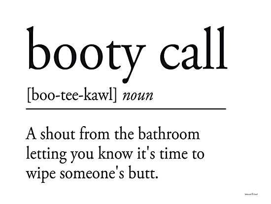 lettered & lined LET512 - LET512 - Booty Call - 16x12 Booty Call, Children, Kid's Art, Bath, Bathroom, Humorous, Bathroom Humor, Typography, Signs from Penny Lane