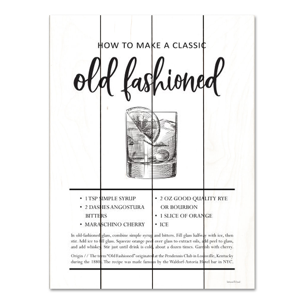 lettered & lined LET605PAL - LET605PAL - Old Fashioned - 12x16 Old Fashioned Drink, Drink, Cocktail, Recipe, Kitchen, Typography, Signs from Penny Lane