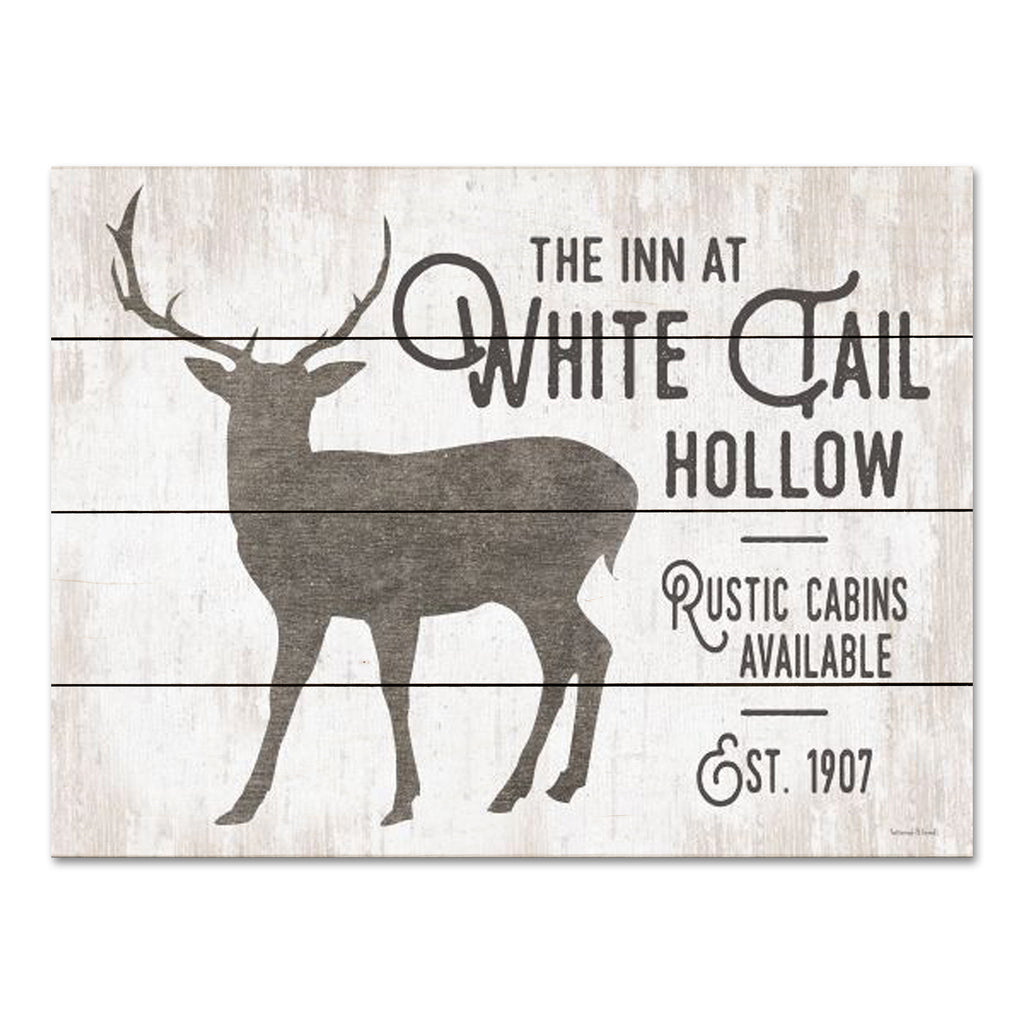 lettered & lined LET619PAL - LET619PAL - White Tail Hollow - 16x12 Deer, Inn, Rustic Cabins, Lodge, Typography, Signs from Penny Lane