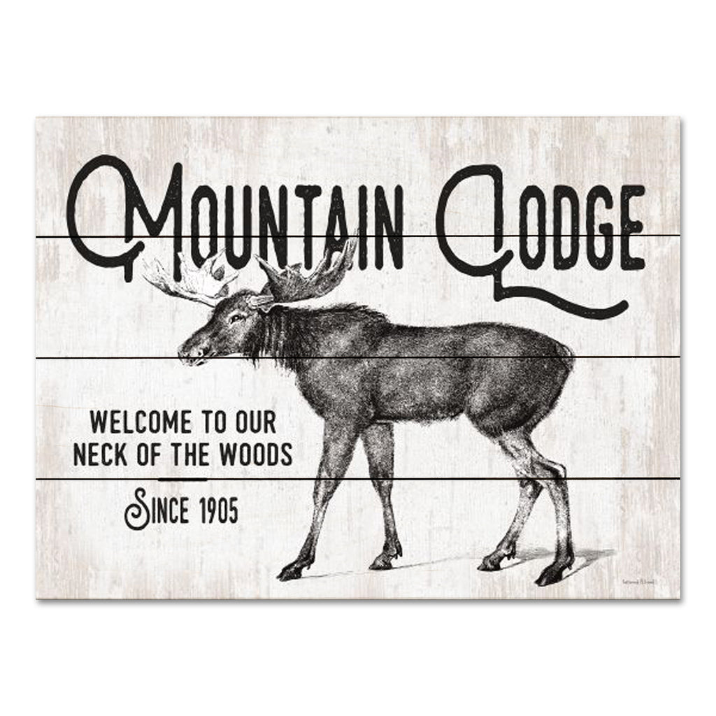 lettered & lined LET624PAL - LET624PAL - Mountain Lodge - 16x12 Moose, Mountain Lodge, Lodge, Cabins, Typography, Signs from Penny Lane