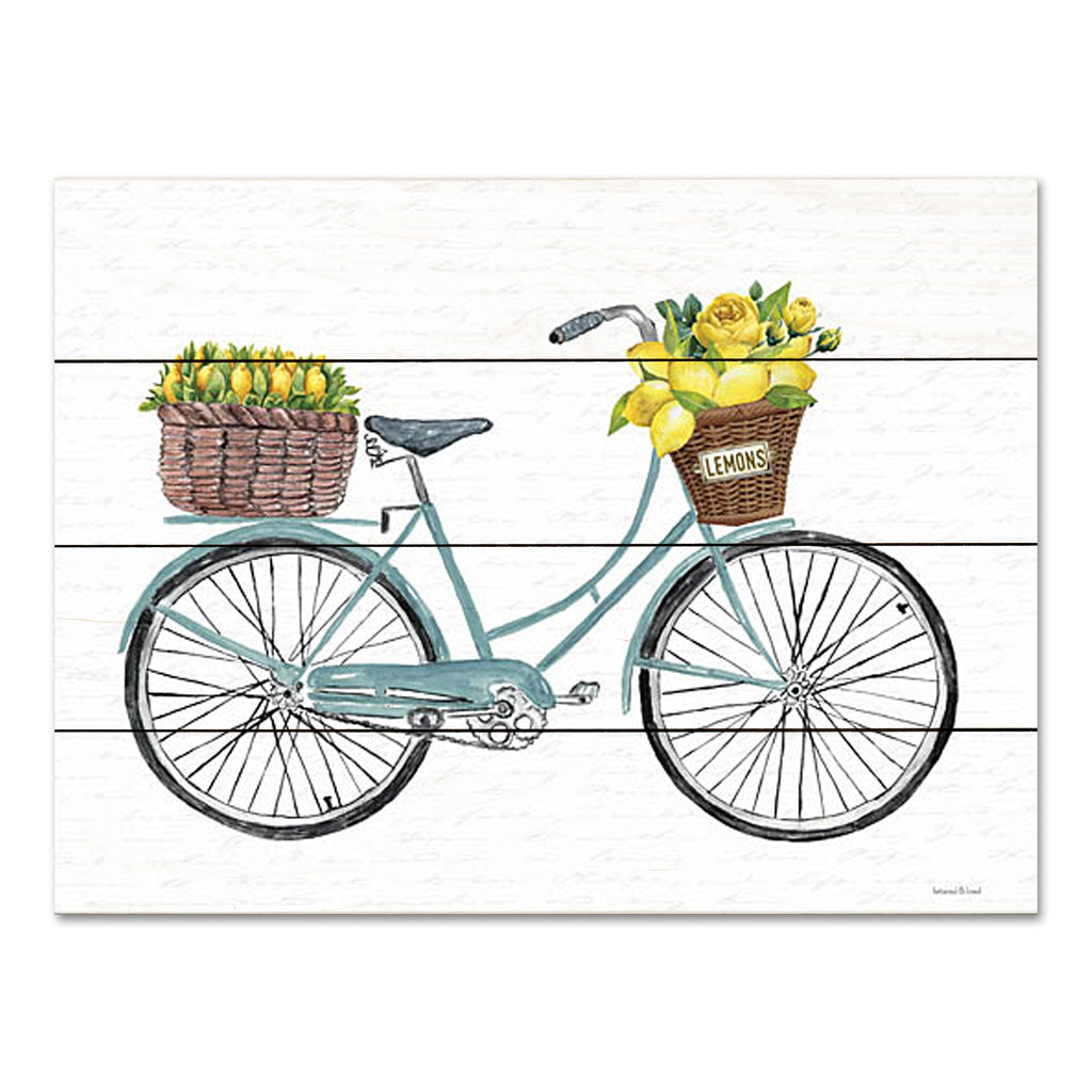 lettered & lined LET642PAL - LET642PAL - Fresh Lemons for You - 16x12 Lemons, Bicycle, Bike, Basket, Kitchen, Fruit, Cottage/Country from Penny Lane